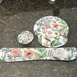 New Floral Keyboard Rest Mouse Pad Coaster